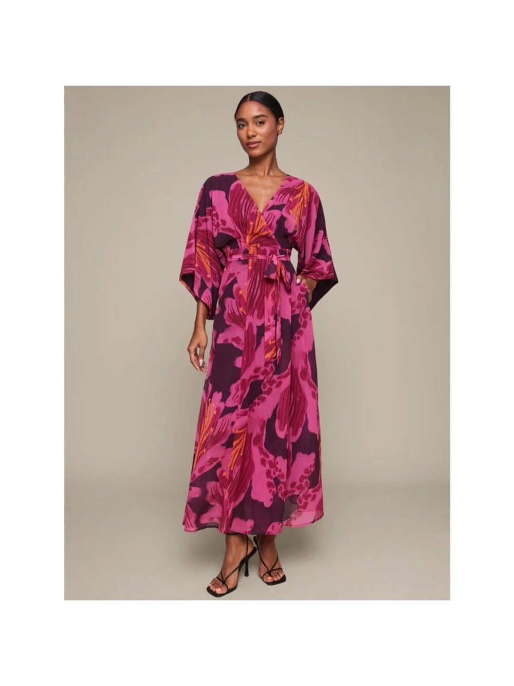 Mixed by Nasrin Wrap Maxi Dress in Aki Floral Size 3X